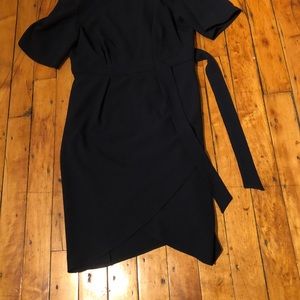 Navy tulip skirt dress